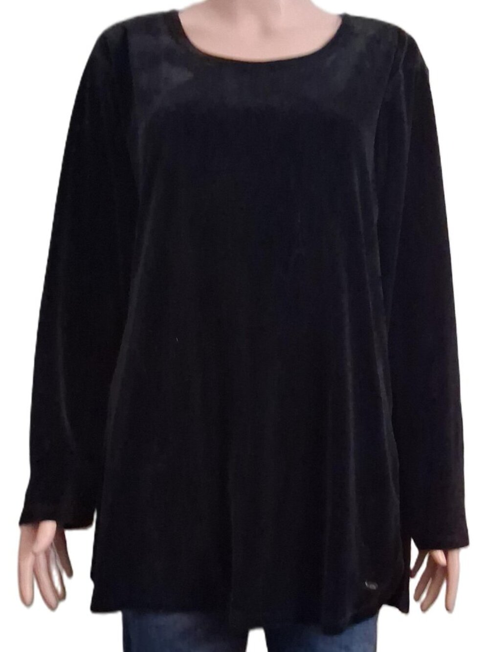 Calvin Klein-Black-Long Sleeve- Shirt-Woman-2XL